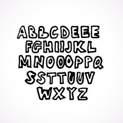 Hand drawn grunge font