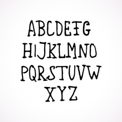 Hand drawn grunge font