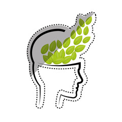 Human head silhouette icon vector illustration graphic design