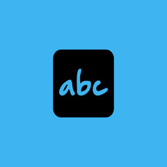 ABC sign icon. flat design