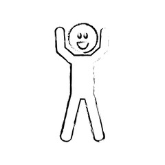 Happy man smiling icon vector illustration graphic design