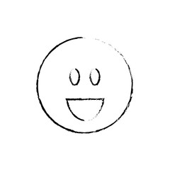 Obraz premium Smile emoticon cartoon icon vector illustration graphic design