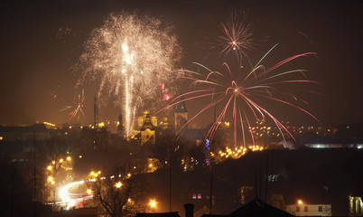 night winter new year