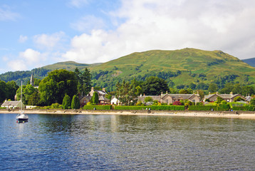 The village of Luss from Loch Lomond