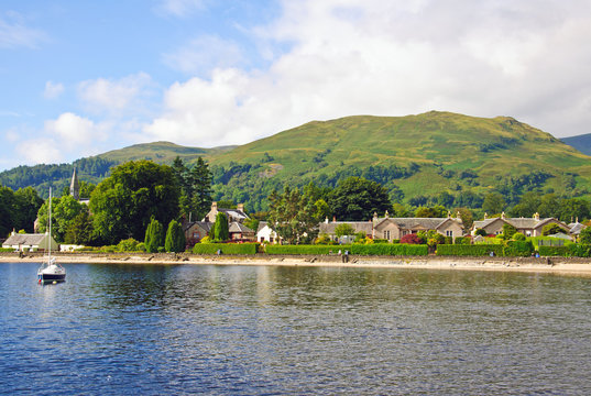 The village of Luss from Loch Lomond