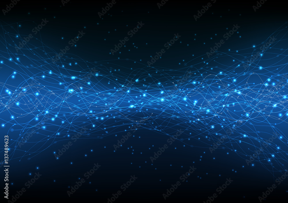 Poster vector background abstract technology communication data science