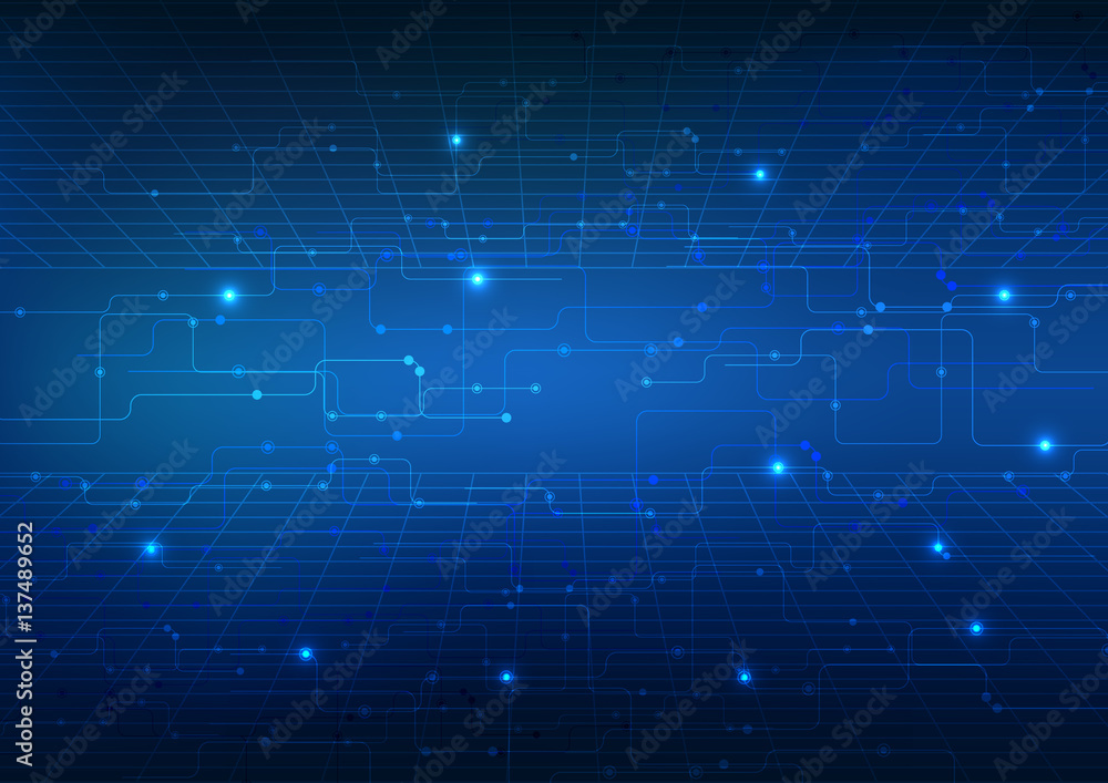 Poster vector background abstract technology communication data science