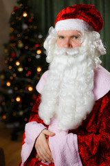 santa claus grandfather frost close-up portrait of a new year