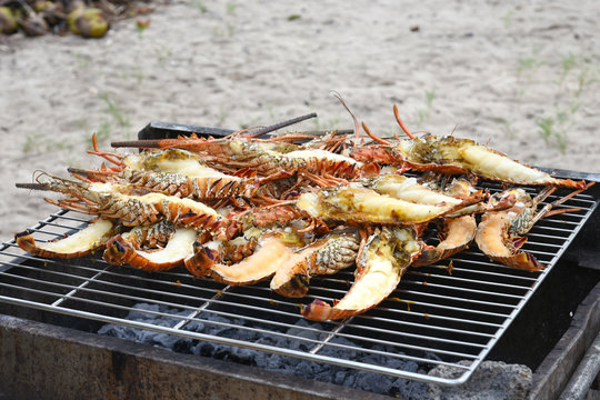 langoustes grill&eacute;es