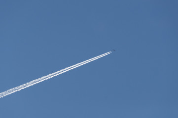 Jet Aircraft with contrails