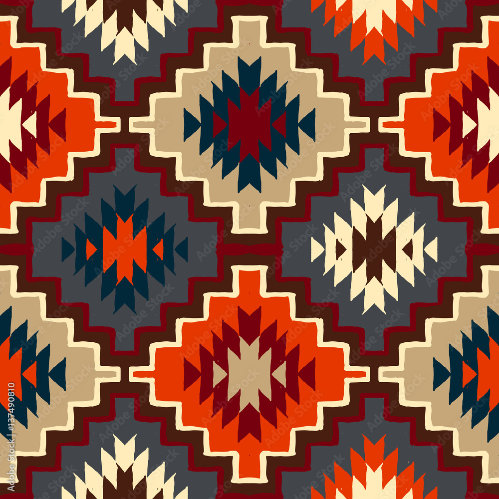 Wall mural vector navajo tribal ornament