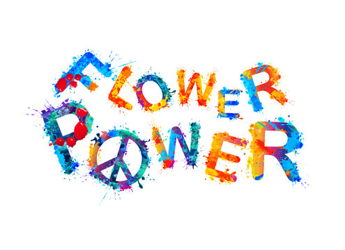 Flower Power. Splash Paint