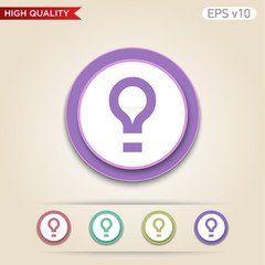 Light bulb icon. Button with light bulb icon. Modern UI vector.
