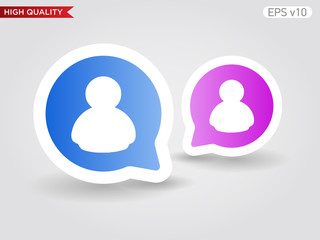 User icon. Button with user icon. Modern UI vector.