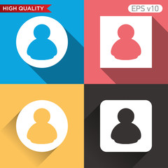 User icon. Button with user icon. Modern UI vector.