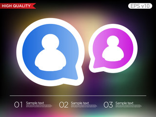 User icon. Button with user icon. Modern UI vector.
