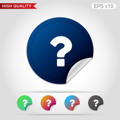 Question icon. Button with question icon. Modern UI vector.