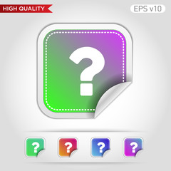 Question icon. Button with question icon. Modern UI vector.