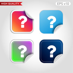 Question icon. Button with question icon. Modern UI vector.