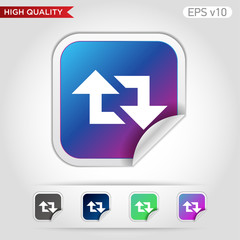 Repeat icon. Button with repeat icon. Modern UI vector.