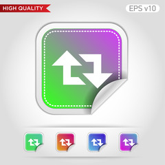 Repeat icon. Button with repeat icon. Modern UI vector.