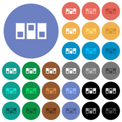 Switchboard round flat multi colored icons