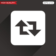 Repeat icon. Button with repeat icon. Modern UI vector.