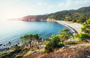 Fototapeta premium Panoramic view on sea coast. Beauty world. Turkey