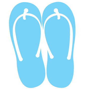 Isolated pair of sandals on a white background, Vector illustration