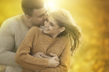 Fototapeta premium Two young people in love