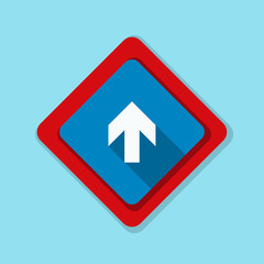 Ahead Up Arrow sign illustration