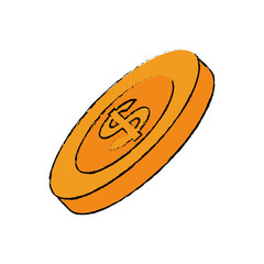 Coin money isolated icon vector illustration graphic design