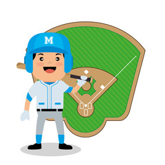 baseball player sport icon vector illustration design