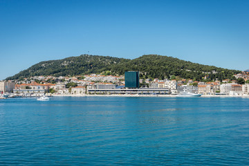 Fototapeta na wymiar The view on Split from the sea, Croatia