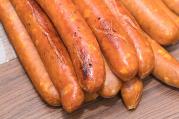 grilled mix sausages