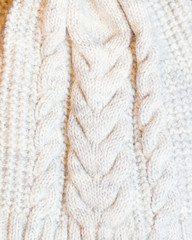 White knitted fabric large