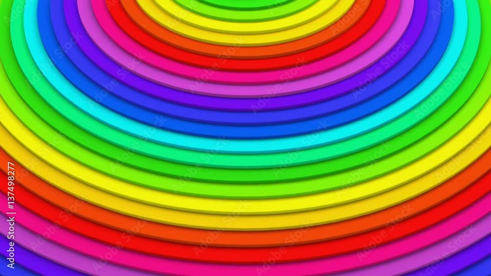 Poster rainbow concentric lines. seamless loop smooth 3d animation. abstract background 4k uhd (3840x2160)