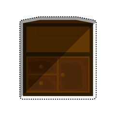 Small wooden closet icon vector illustration graphic design