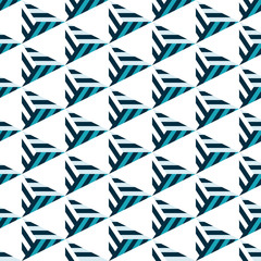 Abstract seamless pattern of bright blue triangles and lines.