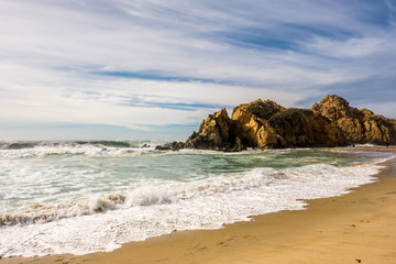 Fototapeta na wymiar Rock at Pfeiffer Beach, California