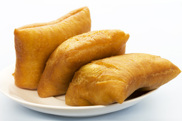 Bread plate on the white back ground.