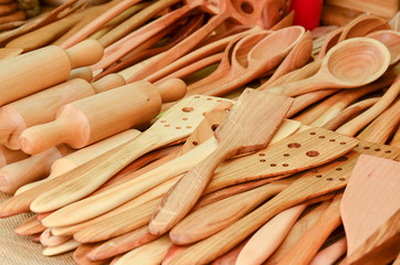 Wooden kitchen utensils