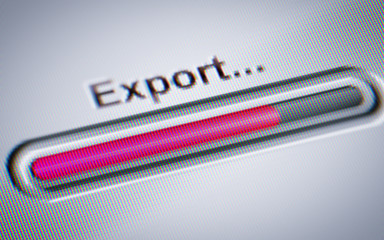 Process of Export on a screen.