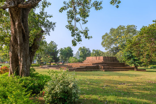Sariputta Stupa (Kuti) or hut in Jetavana monastery, Shravasti, Uttar Pradesh, India