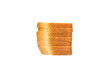 french toast bread isolated on white background
