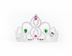 tiara on a white background with shadow