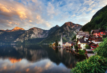 Scenic panoramic view of the famous mountain village