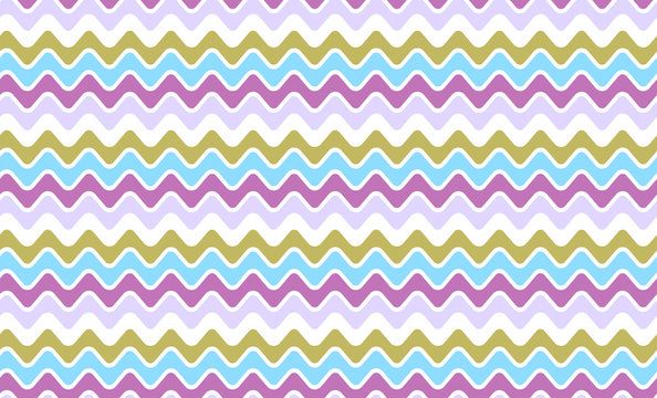 Simple colorful wavy textille pattern