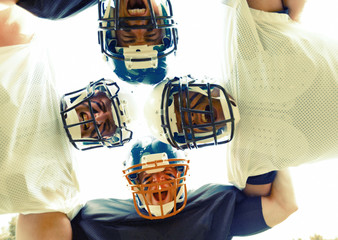 American Football Players Posing