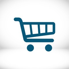 shopping cart icon stock vector illustration flat design